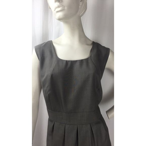 Calvin Klein Grey Cap Pleated Waist Sleeveless Dress sz. 8 - Picture 3 of 6